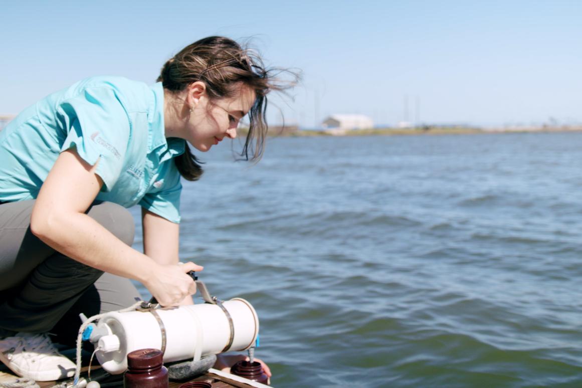 Jordana Cutajar sampling canal water