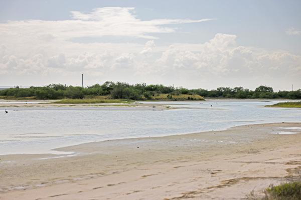 Tidal mud flat in Baffin Bay Texas